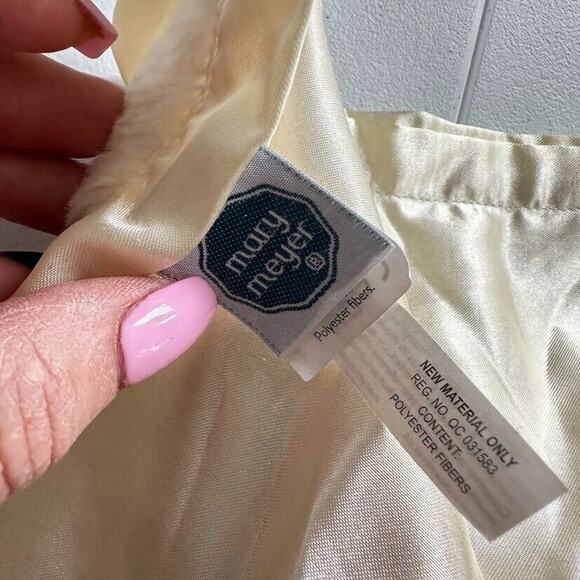 Mary Meyer Baby Lamb Lovey Security Blanket Cream Plush Satin Trim Ivory Cream - Picture 9 of 9